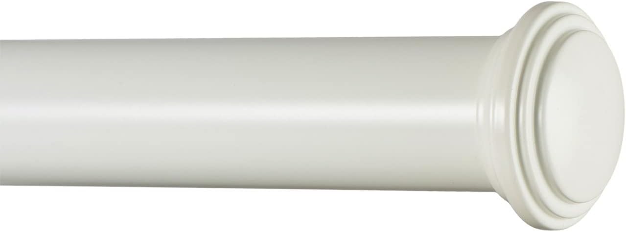 Ivilon Window Curtain Rod Decorative End Cap Design, 1 Inch Rod, 72 to 144 Inch. Ivory 72" to 144" Ivory