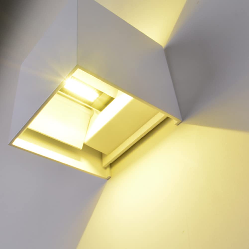 CANMEIJIA 2 Pezzi Lampade da Esterno, 12W Applique da Parete Esterno