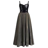 IDOPIP Pageant Dresses for Girls Fun Fashion Couture Maxi Romper Gown Runway Outfit Kids Flower Girl Wedding Communion Prom Graduation Party Long Dresses Black - Straps 9-10 Years