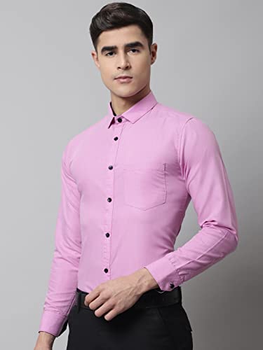 Image of Majestic Man Slim Fit Solid Cotton Blend Formal Shirt for Men