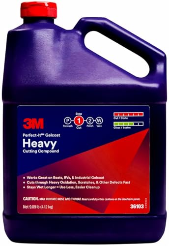 3M Perfect-It Gelcoat Heavy Cutting Compound, 36103, 1 Gallon