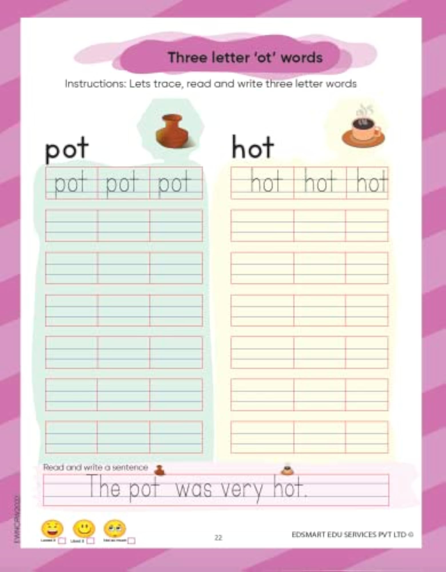 Edsmart English Word Writing Book for Kids, Handwriting Practice