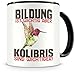 Samunshi® Kolibri Tasse mit Spruch Bildung Wichtig Kolibris Wichtiger Geschenk für Kolibri Fans Kaffeetasse Lustige Tassen zum Geburtstag