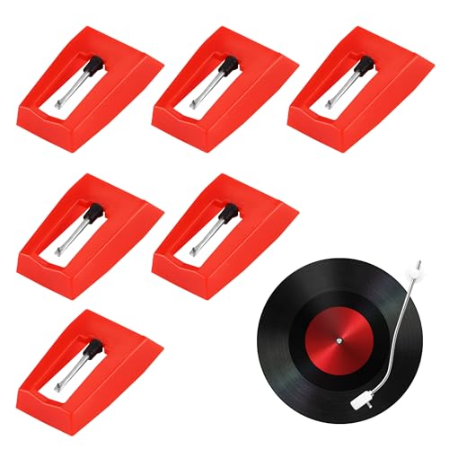 6 Pezzi Puntine per Giradischi Universali,Ago per Giradischi Puntina con Punta Diamantata Ricambio Puntina per Giradischi per Grammofoni e Giradischi