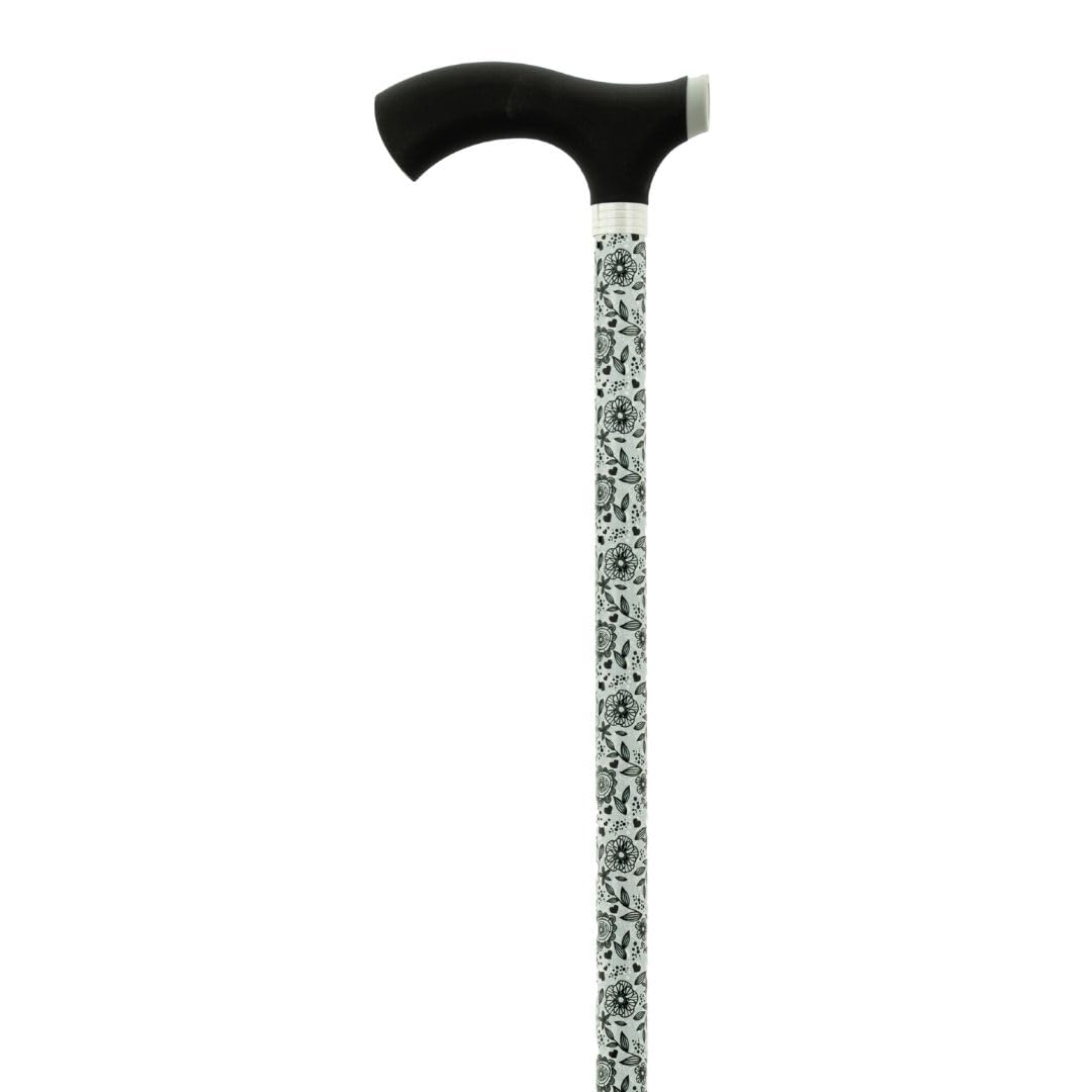 Bastón para Mayores y Adultos Soft Touch, Aluminio, Extensible y Portátil, Altura Ajustable 76-99 cm, Puño de Silicona, Bastón para Caminar y Pasear, 300 g