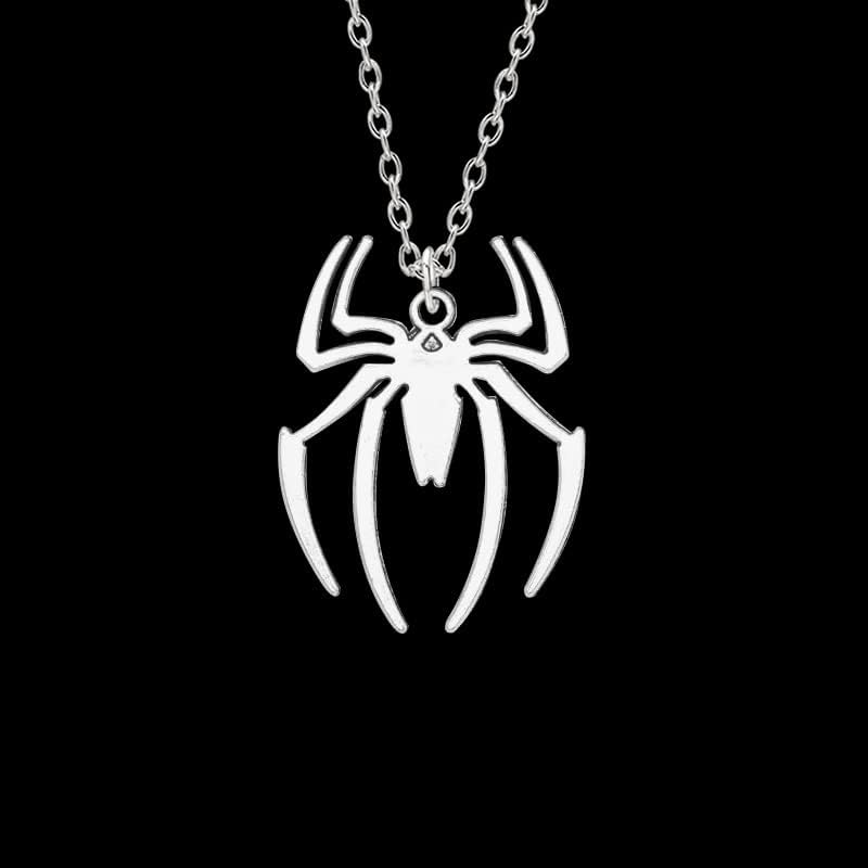 925 Sterling Silver Men's Domineering and Exaggerated Personality, Simple and Fashionable Spider Necklace, Clothing Accessories, Sweater Chain Jewelry-Making-Patterns