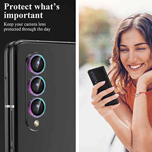 Ywxtw For Samsung Galaxy Z Fold 4 Camera Lens Screen Protector [Installation Frame] Individual Ultra Hd Tempered Glass Camera Cover For Galaxy Z Fold 4 5G, 1 Set #TOP5