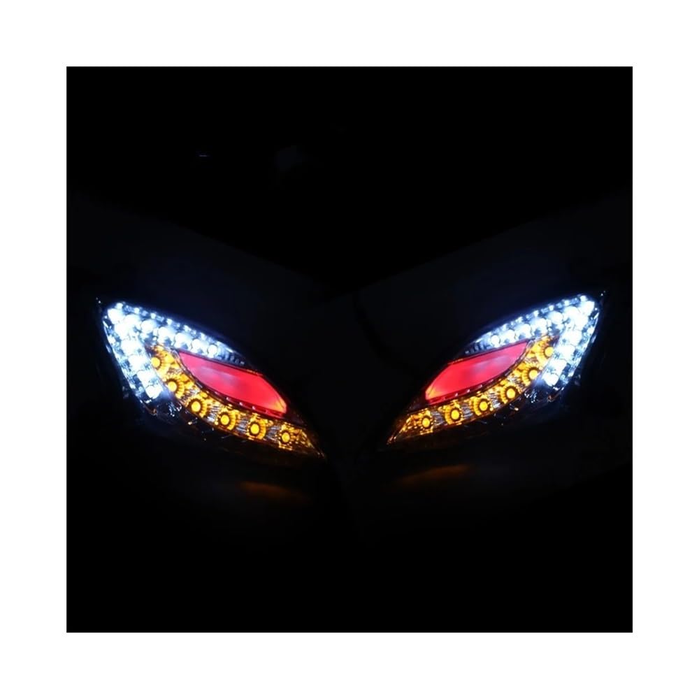 Nisza luces señalización Accesorios De Motocicletas Para YA&MAHA CYGNUS-X SE44J 2008-2012 Motocicleta Scooter Luz LED De Intermitente Luz Indicadora (Color : Red)
