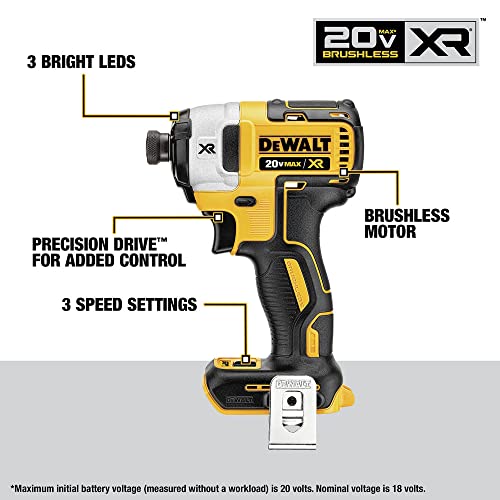DEWALT 20V MAX XR Power Tools Combo Kit, Hammer Drill, Impact Driver, Reciprocating Saw, and Work Light, 4-TOOL (DCK449P2) - Image 4
