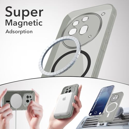 Image of Jkobi Lifetime Anti-Yellow MagSafe Compatible Clear Back Cover Case for Nothing Phone 3A Pro 5G (Sleek Hard Crystal | Shockproof and Camera Protection)