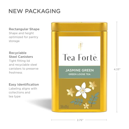 Tea Forte Jasmine Green Premium Loose Leaf Tea