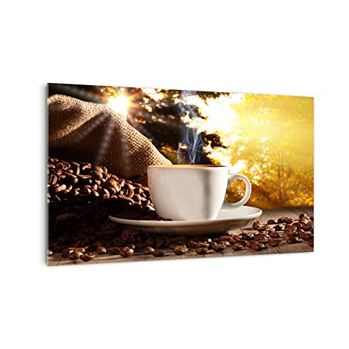 Küchenrückwand 'Kaffee am Morgen' in div. Größen, Glas-Rückwand, Wandpaneele, Spritzschutz & Fliesenspiegel