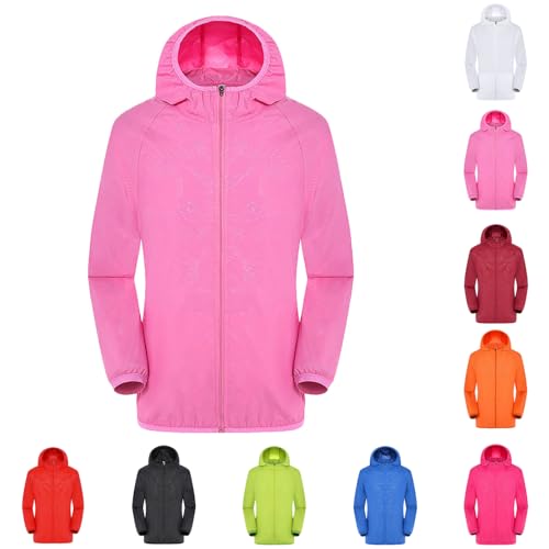 Chubasquero para mujer, impermeable y transpirable, ultraligero, plegable, chaqueta de entretiempo con capucha, chaqueta fina a prueba de viento, chaqueta de verano para exteriores, senderismo y