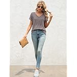 ATHMILE T Shirts Short Sleeve V Neck Tees for Women Fashion Tops Trendy Lightweight Casual Summer Outfits Clothes 2025 Beach - Image 5