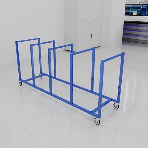 Carrito de acero con divisores de 4 columnas y ruedas giratorias 2