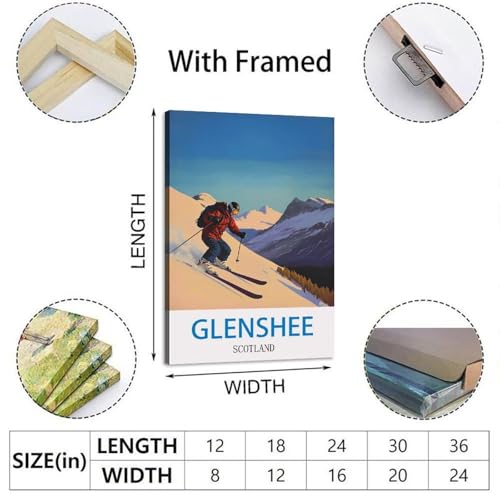 Affiche Glenshee Scotland LNBIAND mur vide solution déco rétro 20x30 - 2