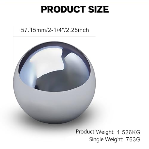 Image of 2-1 /4 inch(57.15mm) Ball Bearing Solid Steel Bearing Balls Precision Balls - 2 Pieces