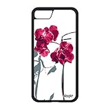 utaupia Coque pour iPhone SE 2020 Silicone orchidée Fleur Exotique Housse Pas Cher Amour Tendance Cadeau Fete des Meres Rose 4G Etui Floral