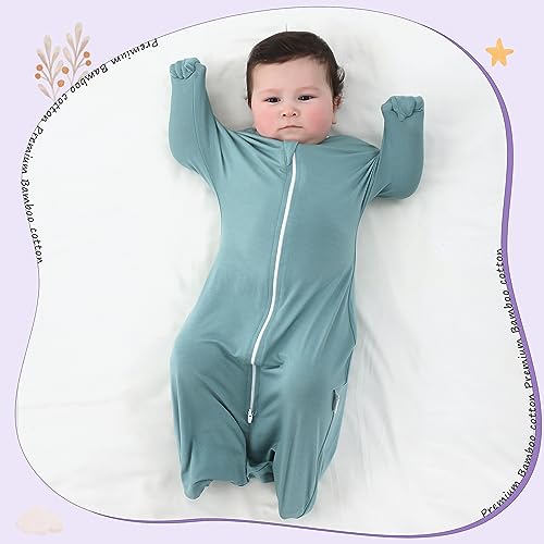 Image of PuppyPaws Baby Sleep Sack, Transition Swaddle, Sleep Sack 9-15 Months, Wearable Blanket Baby with 2-Way Zipper, Swaddles for Newborns Summer, 95% Rayon derived from Bamboo, 5% Spandex