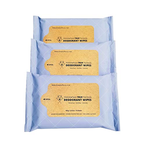 Deodorant Wipes for Men (3 Packs) - Aluminum-Free
