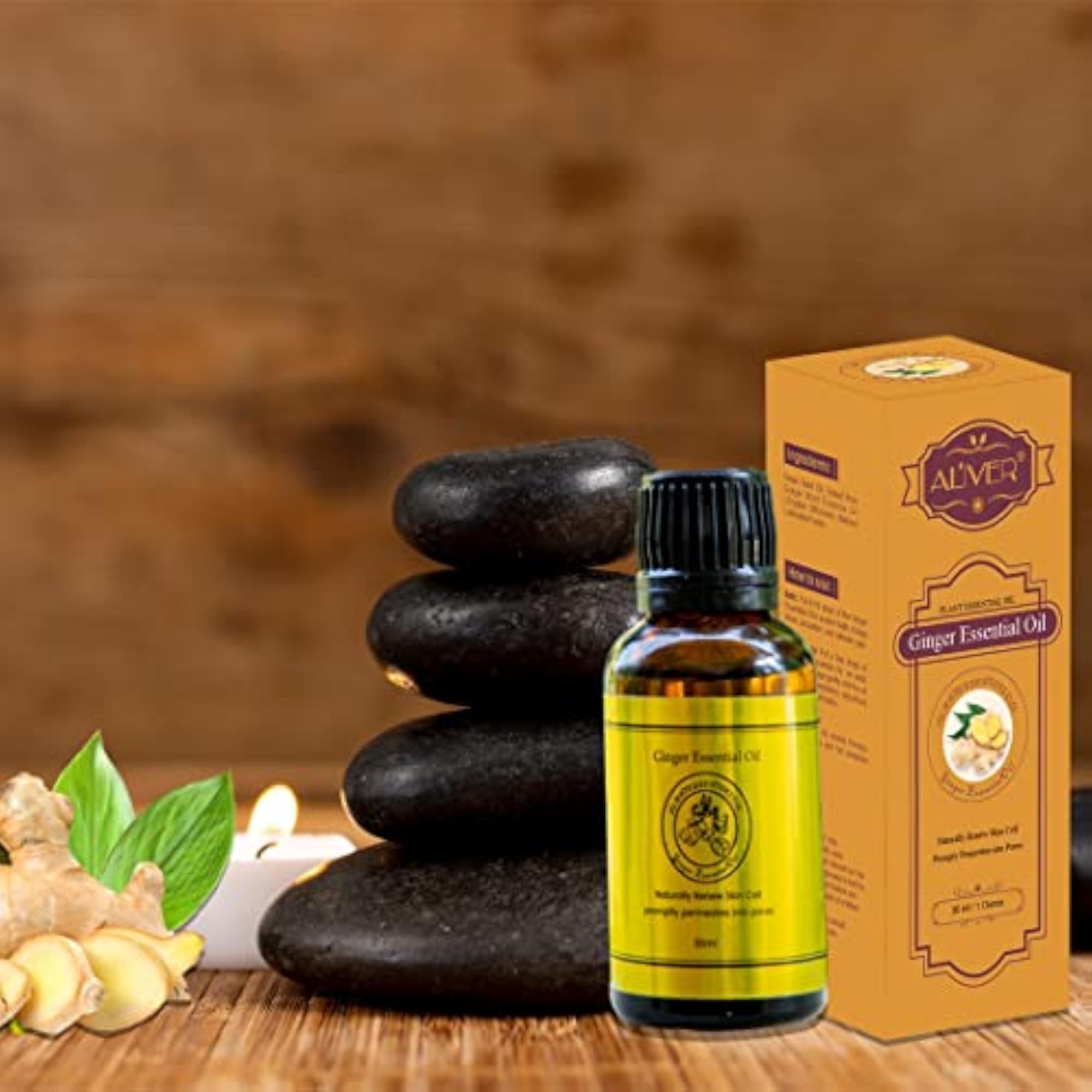Ginger Essential Oil for Blood Circulation & Pain Relief, Warming Effect