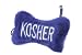 Copa Judaica Chewish Treat 7-Inch Kosher Bone Plush Dog Toy with Squeaker, Large, Blue