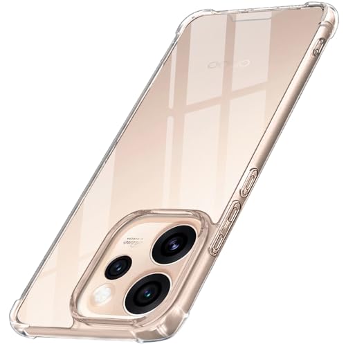 Image of TheGiftKart Crystal Clear Back Cover Case for Oppo Reno 15 Pro 5G | 360 Degree Protection | Shock Proof Design | Transparent Back Cover Case for Oppo Reno15 Pro 5G (PC & TPU, Transparent Bumper)