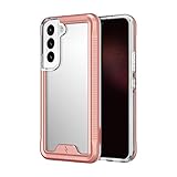 ZIZO ION Series for Galaxy S22 Case - Military Grade Drop Tested with Tempered Glass Screen Protector - Rose Gold
