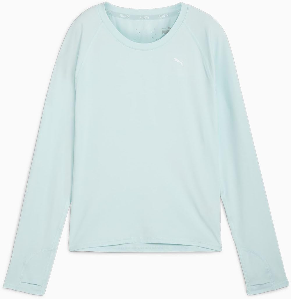 PUMA Womens Run Cloudspun Long Sleeve Tee, Color Nitro Blue