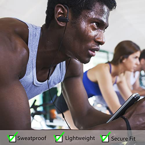 C G Changeek [Upgraded] Wired Earbuds Headphones With Secure Ear Hooks & Microphone For Sports Running Gym Workout Exercise - 3.5Mm Connection For Smartphone And Computers, Noise-Isolation, Cgs-W3 #TOP4