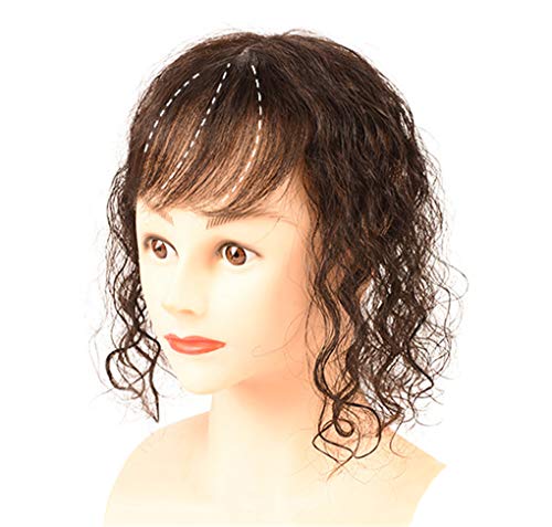 Couronne de cheveux humains bouclés en soie pour un volume naturel haut de gamme marron foncé