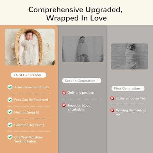 Image of Transition Swaddle Sleep Sack, 3-6 Months, 12-18 lb, 2-Way Zipper, Moisture-Wicking Fabric, Improves Sleep, Snug Fit (Jungle and Deer)