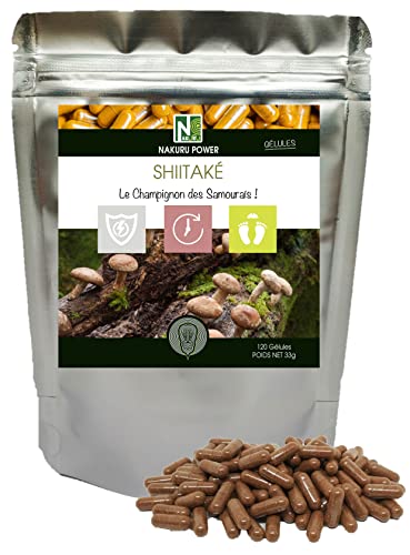 Shiitaké / 120 Gélules de 275mg / NAKURU Power /Fabriqué en France / "Le Champignon des Samouraïs !" Cover