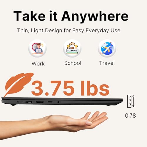 Image of Lenovo V15 Laptop for Student & Business | 2026 Edition | Intel Quad-Core Processor | 15.6 inch FHD 1080p Display | 12GB RAM | 256GB PCIe SSD | Windows 11 Pro | Ethernet RJ-45 | Lightweight & Portable