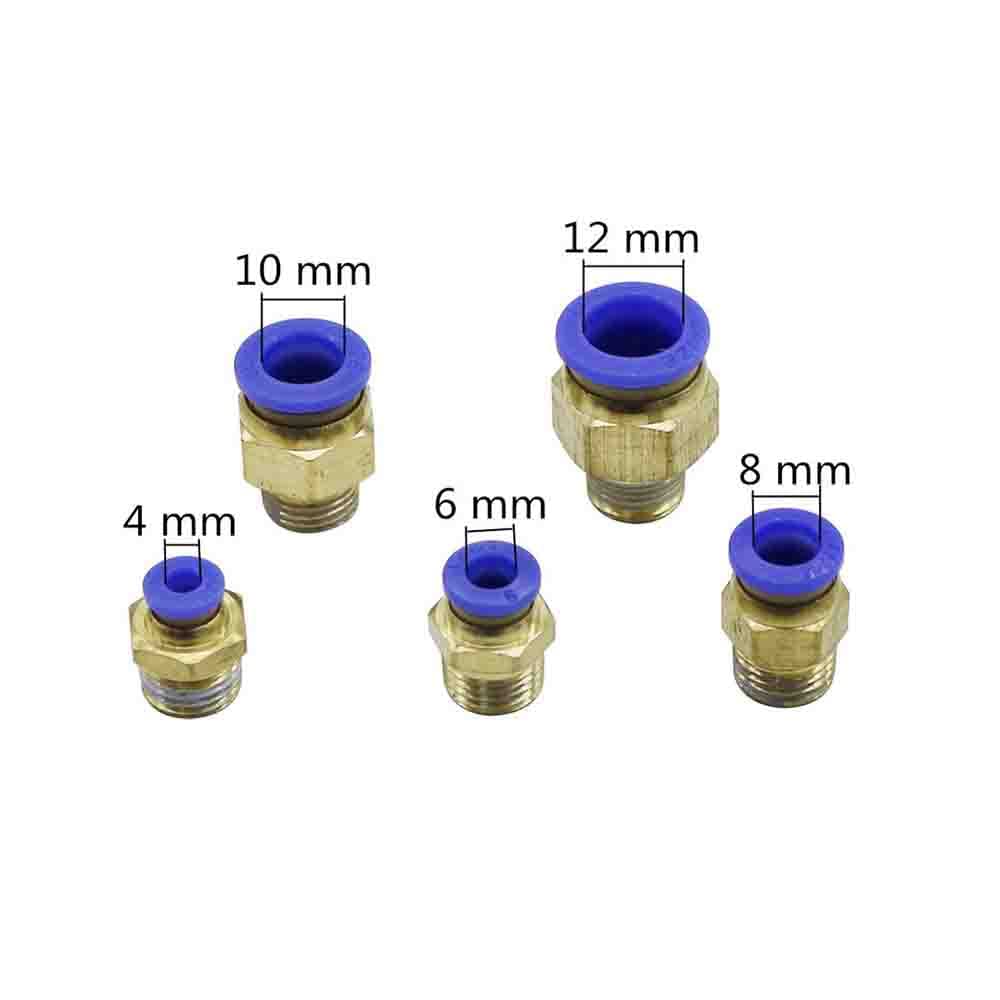 ezqnirk 1PCS Air Pneumatic Hose Tube Male Thread Air Pipe Connector Quick Coupling,6mm - 1/4 inch