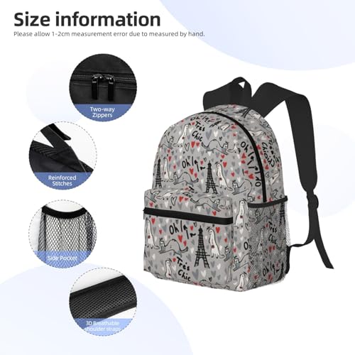 Sac à dos de voyage furet noir décontracté et polyvalent taille unique pour tous. - 5