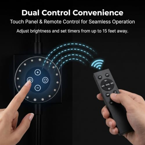 Image of 31.5 Inch Battery Operated Wall Sconce Set of 2, 8000mAh Dimmable Modern LED Wall Sconce, 360Rotate Rechargeable 3000K-6000K Wall Lights with Remote Control for Living Room, Hallway, Bedroom