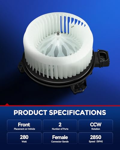 Image of KAX AC Blower Motor Compatible with 2014-2025 Ram ProMaster 1500,2014-2025 ProMaster 2500,2014-2025 ProMaster 3500,ProMaster EV 2024 2025- HVAC Heater Blower Motor Replaces# 76990