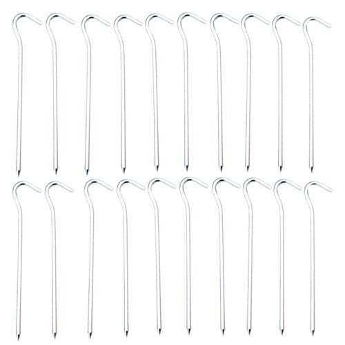 JZK 20x piquets de Tente, piquets de Tente Robustes en métal de 7 Pouces, piquets de Tente de Camping piquets à Ongles, Longs piquets de Tente légers pour Le Camping, Le Jardinage, Le Filet Cover