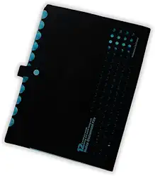 Pasta Sanfonada Catalogo A4 com 5 Divisórias Organizador de Documentos Neon Escritorio Escola Arquivo Papel Sulfite (Azul)