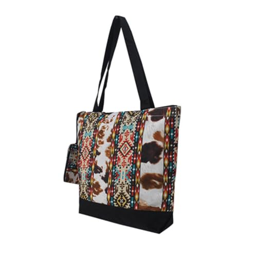 Image of NGIL Medium Top Zipper Closure Canvas Tote Bag with Attached Matching Coin Purse For Moms and Nurses