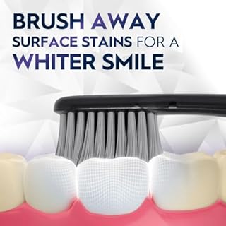 Oral-B Pro Whitening Brilliance Toothbrushes, Extra Soft, Black, Coral and Teal, 4 Count