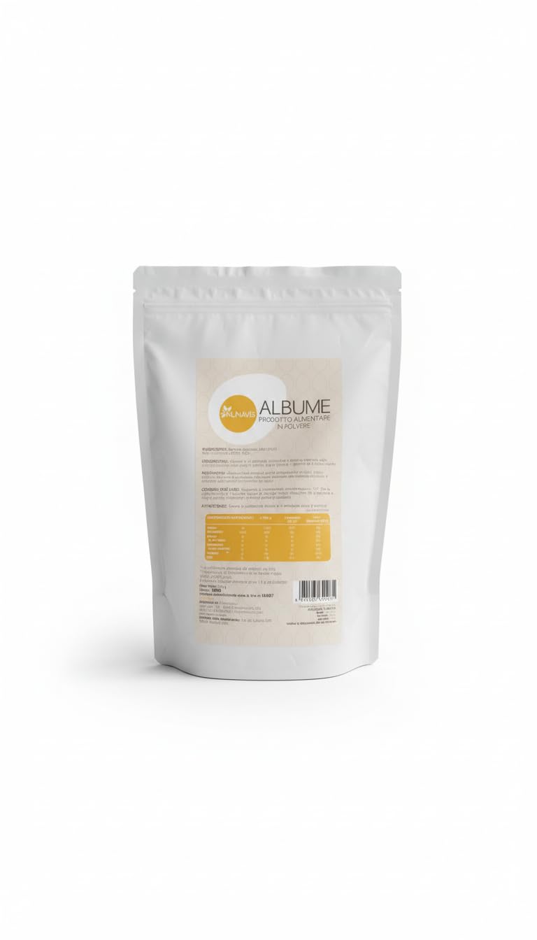 Albume d'Uovo in Polvere, Prodotto Alimentare da Uova Fresche di Gallina, 500 g, per Dolci e Alimenti da Forno
