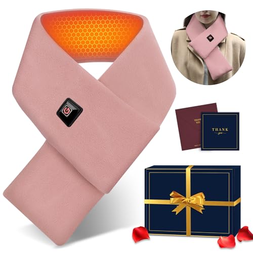 Genovega Heated Scarf for Women Gifts for Her Electric Rechargeable Heating Scarves Warm Shawl Neck Warmer Portable USB Battery Heating Pad Warming Blanket Gifts for Mom Girlfriend Wife - Main Image