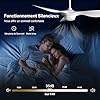 reiga Ventilateur de plafond 132 cm blanc brillant - 6 vitesses réversibles, lumière LED dimmable, télécommande, moteur DC silencieux pour chambre/salon