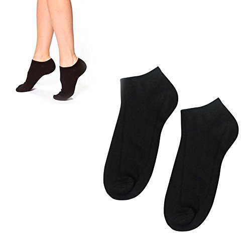 24 Womens Athletic Ankle Socks Low Cut Fit Crew Sports Black Footies Size 9-113
