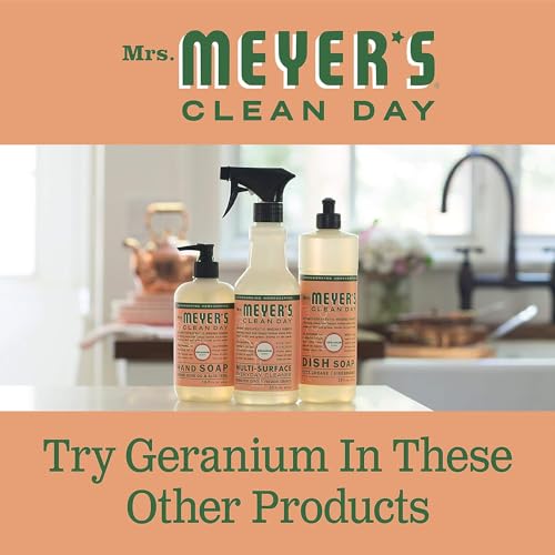 Image of MRS. MEYER'S CLEAN DAY Hand Soap Refill, Made with Essential Oils, Geranium, 33 Fl. Oz - Pack Of 2
