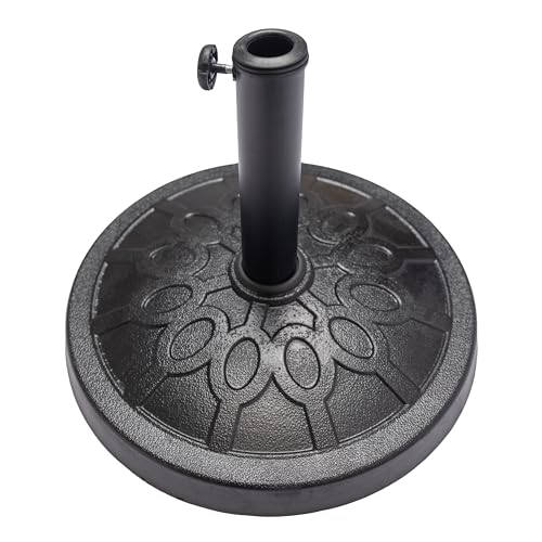 Relsy 12KG Parasol Base For Patio Furniture Parasol Umbrella Stand, Resin Parasol Bases Heavy Duty Garden Parasol 43cm Diameter For 2M Garden Umbrella Holder - 01