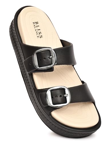 Image of SUPER SOFT Comfortable with Adjustable Strap Flip-Flops Women's & Girl's Cushioned |Waterproof Anti Skid & Lightweight OUT Door & IN Door Slipper BBINDIGO2