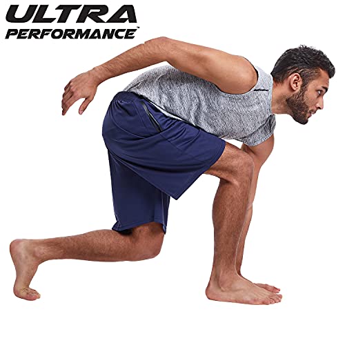 Ultra Performance Mens 5 Pack Athletic Running Shorts, Basketball Gym Workout Shorts For Men With Zippered Pockets #TOP4